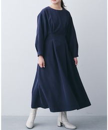 ＩＥＤＩＴ　コーデュロイ素材の美女ワンピース〈チャコール〉