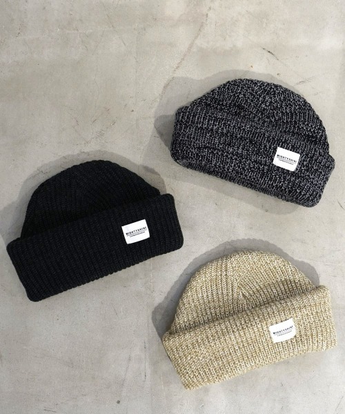 Mighty Shine（マイティシャイン）の「2WAY Mix Low Gauge Watch / Mighty Shine マイティーシャイン /ミックスローゲージニット（ニットキャップ/ビーニー・メンズ・ブラック系/グレー系/ベージュ系・FREE）」の4枚目の写真