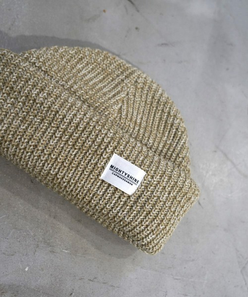 Mighty Shine（マイティシャイン）の「2WAY Mix Low Gauge Watch / Mighty Shine マイティーシャイン /ミックスローゲージニット（ニットキャップ/ビーニー・メンズ・ブラック系/グレー系/ベージュ系・FREE）」の6枚目の写真
