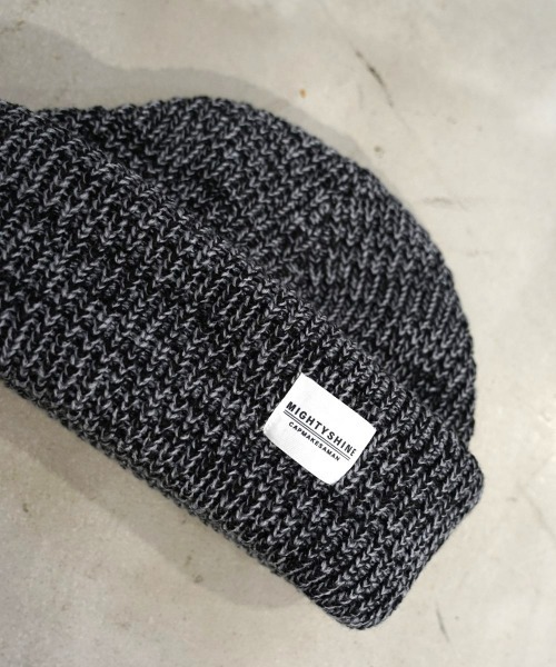 Mighty Shine（マイティシャイン）の「2WAY Mix Low Gauge Watch / Mighty Shine マイティーシャイン /ミックスローゲージニット（ニットキャップ/ビーニー・メンズ・ブラック系/グレー系/ベージュ系・FREE）」の7枚目の写真