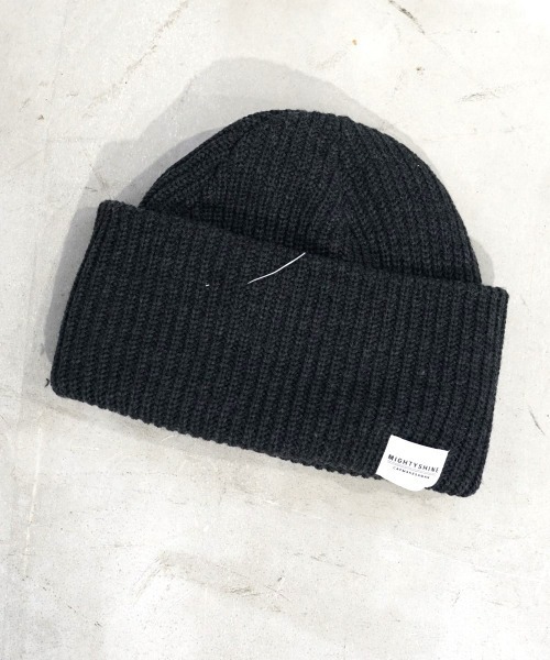 Mighty Shine（マイティシャイン）の「2WAY Mix Low Gauge Watch / Mighty Shine マイティーシャイン /ミックスローゲージニット（ニットキャップ/ビーニー・メンズ・ブラック系/グレー系/ベージュ系・FREE）」の9枚目の写真