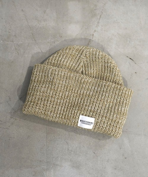 Mighty Shine（マイティシャイン）の「2WAY Mix Low Gauge Watch / Mighty Shine マイティーシャイン /ミックスローゲージニット（ニットキャップ/ビーニー・メンズ・ブラック系/グレー系/ベージュ系・FREE）」の10枚目の写真