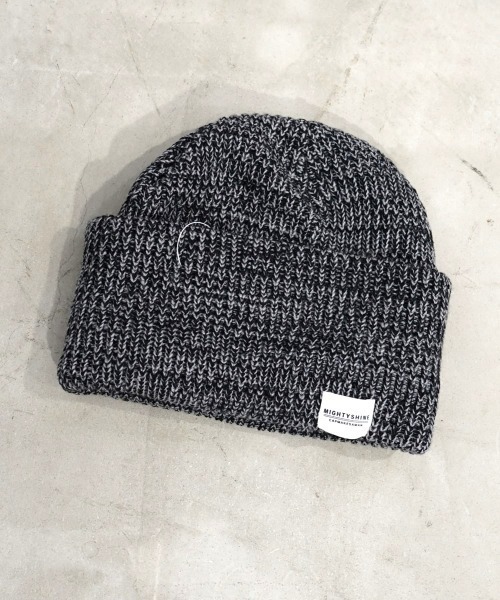 Mighty Shine（マイティシャイン）の「2WAY Mix Low Gauge Watch / Mighty Shine マイティーシャイン /ミックスローゲージニット（ニットキャップ/ビーニー・メンズ・ブラック系/グレー系/ベージュ系・FREE）」の11枚目の写真