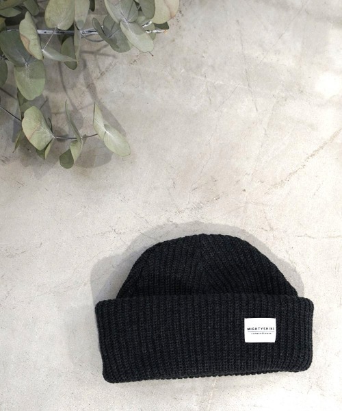 Mighty Shine（マイティシャイン）の「2WAY Mix Low Gauge Watch / Mighty Shine マイティーシャイン /ミックスローゲージニット（ニットキャップ/ビーニー・メンズ・ブラック系/グレー系/ベージュ系・FREE）」の12枚目の写真
