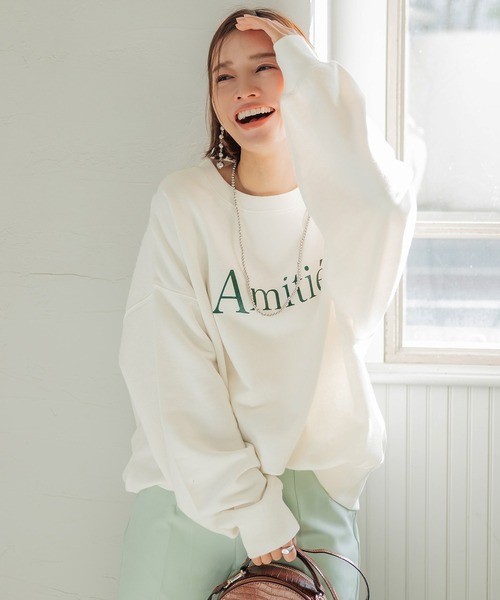 coca(coca)(コカ)の「アソートプリントロゴスウェット(スウェット・レディース・C/D/E/F/A/B/ホワイト/ピンク/ネイビー/グレー・M/L)」の7枚目の写真