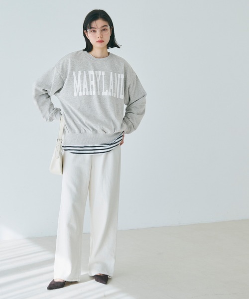 coca(coca)(コカ)の「アソートプリントロゴスウェット(スウェット・レディース・C/D/E/F/A/B/ホワイト/ピンク/ネイビー/グレー・M/L)」の15枚目の写真