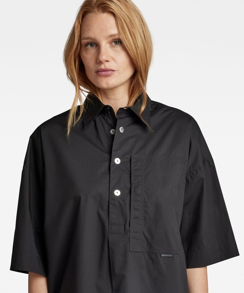 G-STAR RAW (ジースターロゥ) DRESS SHIRT (ドレス シャツ) サステナブル ルーズフィット ドレス シャツ G-STAR RAW (ジースターロゥ) DRESS SHIRT (ドレス シャツ
