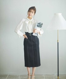 PROPORTION BODY DRESSING | ベルト付きデニムタイトスカート / 1213120113(スカート)