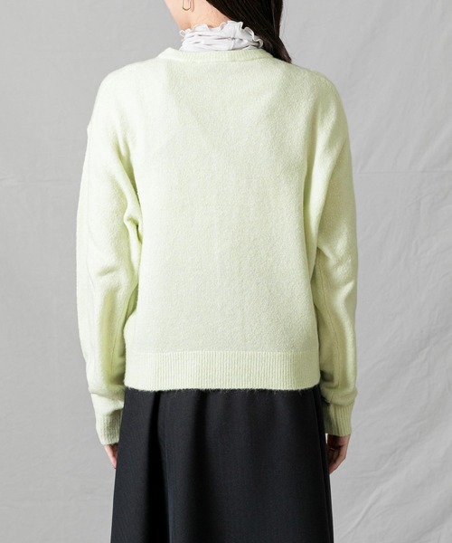 Torrazzo Donna マルチビジュークルーカーディガン レモンイエロー Torrazzo Donna（トラッゾドンナ）の「マルチビジュークルー