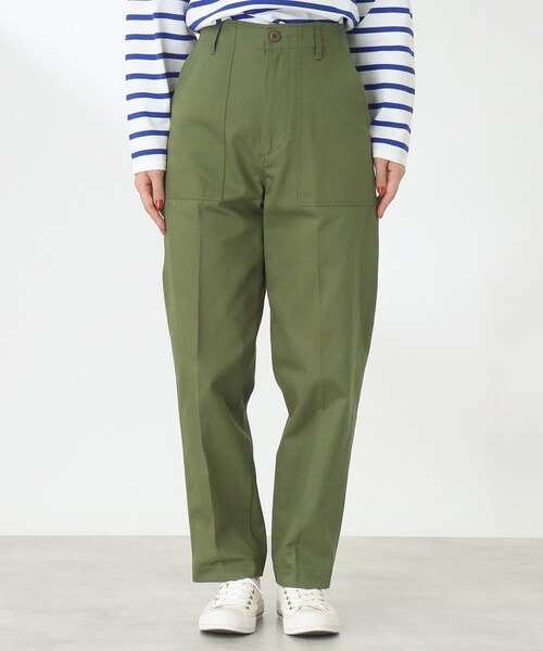 THE SHOP TK （ザ ショップ ティーケー ）の「◆ストレートシルエットベイカーパンツ（その他パンツ・レディース・レンガ/カーキ/オフホワイト・11/12/13）」の4枚目の写真