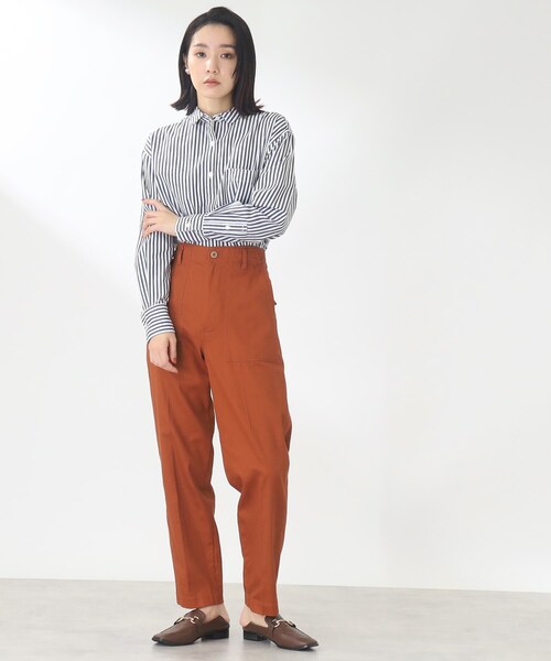THE SHOP TK （ザ ショップ ティーケー ）の「◆ストレートシルエットベイカーパンツ（その他パンツ・レディース・レンガ/カーキ/オフホワイト・11/12/13）」の15枚目の写真