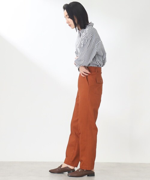 THE SHOP TK （ザ ショップ ティーケー ）の「◆ストレートシルエットベイカーパンツ（その他パンツ・レディース・レンガ/カーキ/オフホワイト・11/12/13）」の16枚目の写真