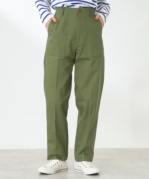 THE SHOP TK （ザ ショップ ティーケー ）の「◆ストレートシルエットベイカーパンツ（その他パンツ・レディース・レンガ/カーキ/オフホワイト・11/12/13）」の19枚目の写真