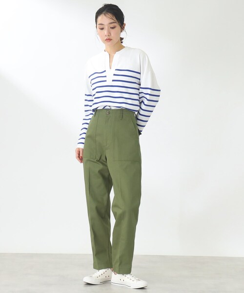 THE SHOP TK （ザ ショップ ティーケー ）の「◆ストレートシルエットベイカーパンツ（その他パンツ・レディース・レンガ/カーキ/オフホワイト・11/12/13）」の22枚目の写真