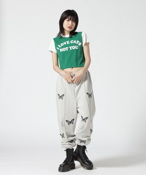 Chica(チカ)の「chica/チカ/パピヨンスウェットパンツ(スウェットパンツ・レディース・グレー/ブラック・F)」の6枚目の写真