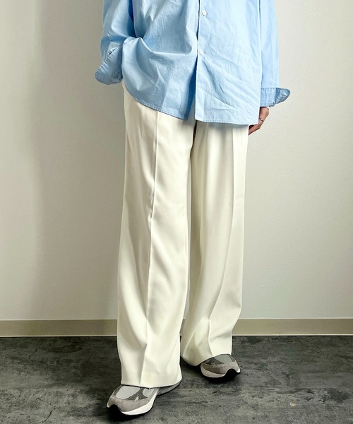 y/m(イム)の「カラーワイドパンツ(その他パンツ・メンズ・オフホワイト/マスタード/グリーン・XS/S/M/L/XL)」の4枚目の写真