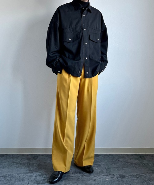 y/m(イム)の「カラーワイドパンツ(その他パンツ・メンズ・オフホワイト/マスタード/グリーン・XS/S/M/L/XL)」の18枚目の写真