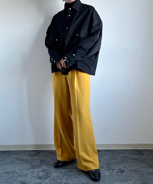 y/m(イム)の「カラーワイドパンツ(その他パンツ・メンズ・オフホワイト/マスタード/グリーン・XS/S/M/L/XL)」の19枚目の写真