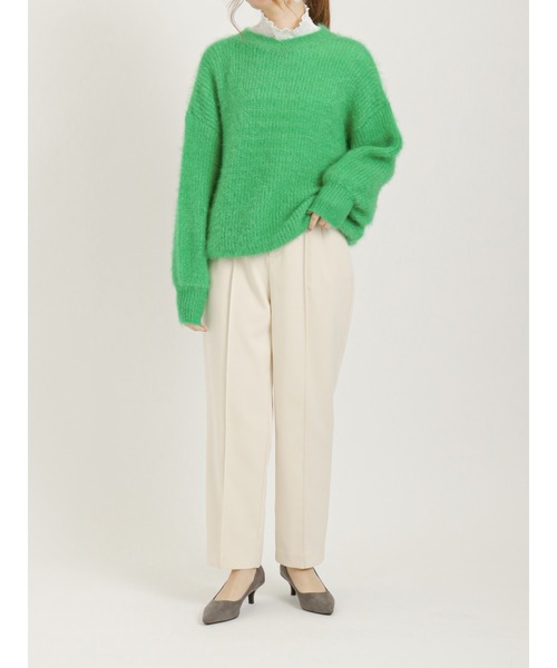 Te chichi（テチチ）の「前後2wayエアリーシャギーニット（ニット/セーター・レディース・オフホワイト/ピンク/グリーン・ﾌﾘ-）」の13枚目の写真