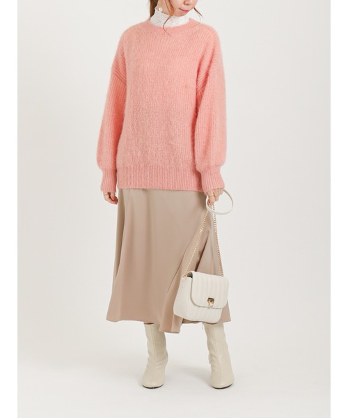 Te chichi（テチチ）の「前後2wayエアリーシャギーニット（ニット/セーター・レディース・オフホワイト/ピンク/グリーン・ﾌﾘ-）」の11枚目の写真