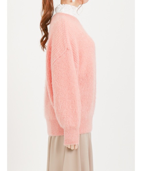 Te chichi（テチチ）の「前後2wayエアリーシャギーニット（ニット/セーター・レディース・オフホワイト/ピンク/グリーン・ﾌﾘ-）」の9枚目の写真