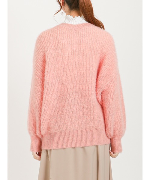 Te chichi（テチチ）の「前後2wayエアリーシャギーニット（ニット/セーター・レディース・オフホワイト/ピンク/グリーン・ﾌﾘ-）」の8枚目の写真