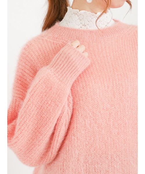 Te chichi（テチチ）の「前後2wayエアリーシャギーニット（ニット/セーター・レディース・オフホワイト/ピンク/グリーン・ﾌﾘ-）」の7枚目の写真