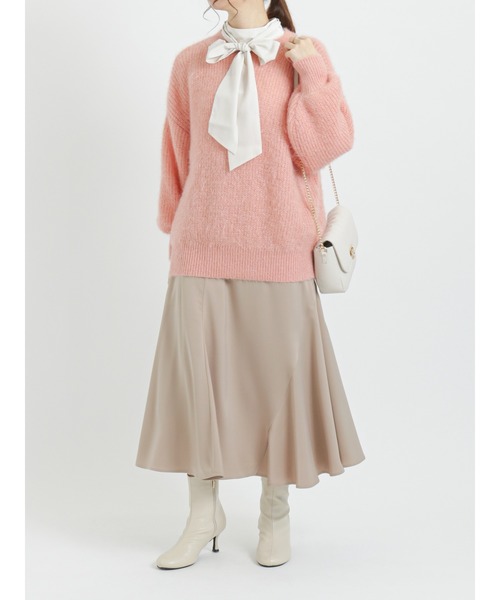 Te chichi（テチチ）の「前後2wayエアリーシャギーニット（ニット/セーター・レディース・オフホワイト/ピンク/グリーン・ﾌﾘ-）」の16枚目の写真