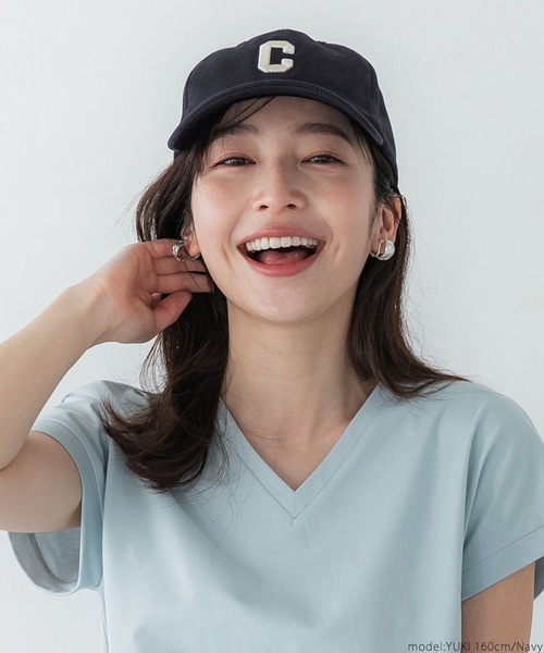 coca(coca)(コカ)の「刺繍コットンキャップ(キャップ・レディース・ブラック/アイボリー/ネイビー/グリーン・ONE SIZE)」の4枚目の写真