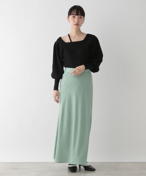 LOWRYS FARM（ローリーズファーム）の「パワショルニットプルオーバーロングスリーブ　188871（ニット/セーター・レディース・ブラック/アイボリー/ピンク/ブラウン・FREE）」の7枚目の写真