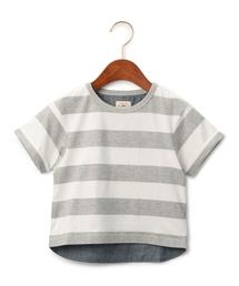 green label relaxing | 【KIDS】コットン ワイドボーダー Tシャツ ◆(Tシャツ/カットソー)