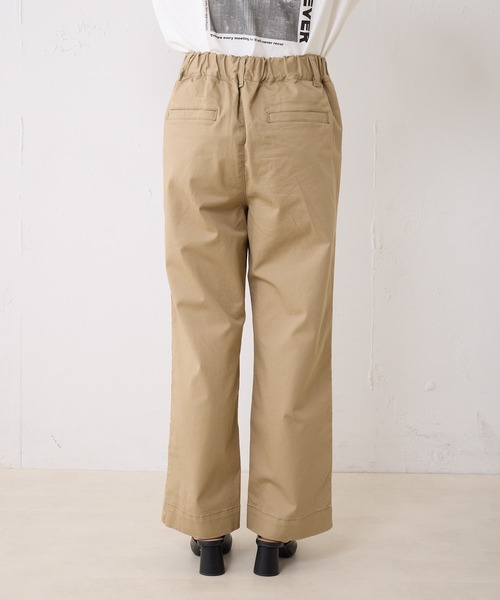 PUAL CE CIN（ピュアルセシン）の「チノストレッチストレートパンツ（チノパンツ・レディース・オフホワイト/ブラック/ベージュ/カーキ・FREE）」の19枚目の写真