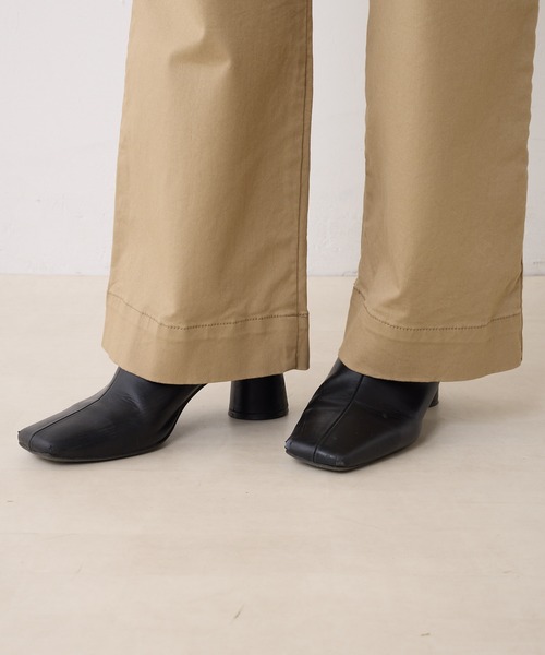 PUAL CE CIN（ピュアルセシン）の「チノストレッチストレートパンツ（チノパンツ・レディース・オフホワイト/ブラック/ベージュ/カーキ・FREE）」の16枚目の写真