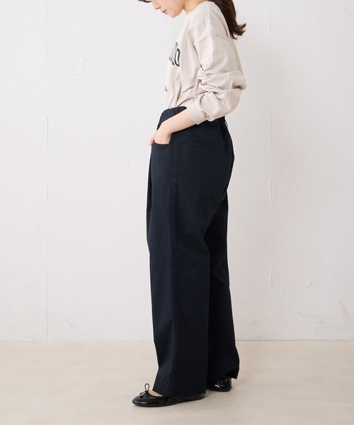 PUAL CE CIN（ピュアルセシン）の「チノストレッチストレートパンツ（チノパンツ・レディース・オフホワイト/ブラック/ベージュ/カーキ・FREE）」の21枚目の写真