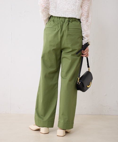 PUAL CE CIN（ピュアルセシン）の「チノストレッチストレートパンツ（チノパンツ・レディース・オフホワイト/ブラック/ベージュ/カーキ・FREE）」の17枚目の写真