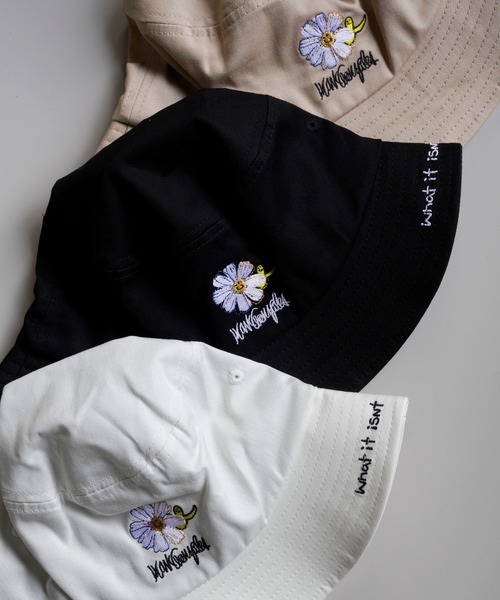 (What it isNt)ART BY MARKGONZALES(ワットイットイズント)の「【 (What it isNt)ART BY MARKGONZALES / (ワットイットイズント) アートバイ マークゴンザレス 】 コットン バケットハット(ハット・メンズ・ホワイト/ブラック/ベージュ/ブラウン/グリーン/ホワイト系その他/ブラック系その他・FREE)」の10枚目の写真