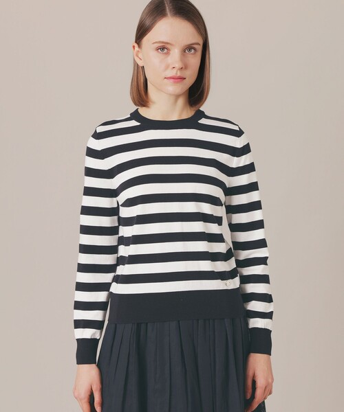 MACKINTOSH LONDON（マッキントッシュ ロンドン）の「【The Essential Collection】スビンコットンニットプルオーバー（ニット/セーター・レディース・ピンク/グリーン系その他3/オフホワイト・38/40）」の2枚目の写真