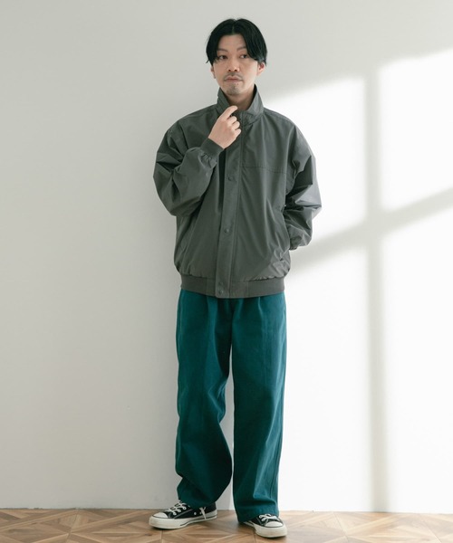 ITEMS URBANRESEARCH(アイテムズ アーバンリサーチ)の「スタンドカラー ZIP UP ブルゾン(ブルゾン・メンズ・グレー系その他/ブラック/チャコールグレー・MEDIUM/LARGE)」の12枚目の写真