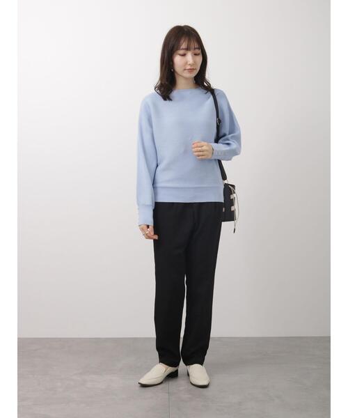 Te chichi TERRASSE（テチチテラス）の「横リブドルマンニット（ニット/セーター・レディース・イエロー/ブルー/オフホワイト/グレー・ﾌﾘ-）」の8枚目の写真