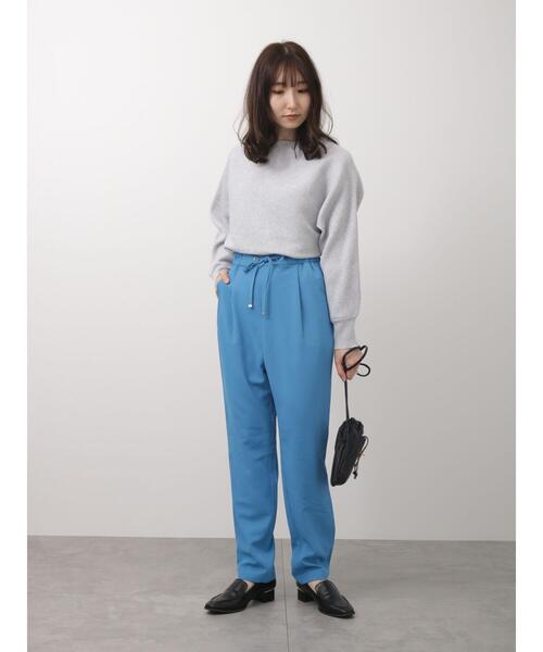 Te chichi TERRASSE（テチチテラス）の「横リブドルマンニット（ニット/セーター・レディース・イエロー/ブルー/オフホワイト/グレー・ﾌﾘ-）」の10枚目の写真