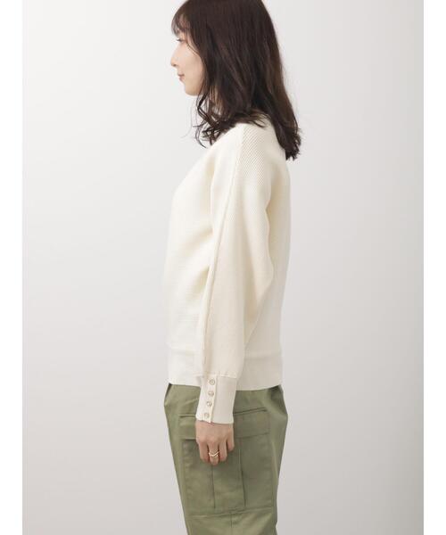 Te chichi TERRASSE（テチチテラス）の「横リブドルマンニット（ニット/セーター・レディース・イエロー/ブルー/オフホワイト/グレー・ﾌﾘ-）」の13枚目の写真