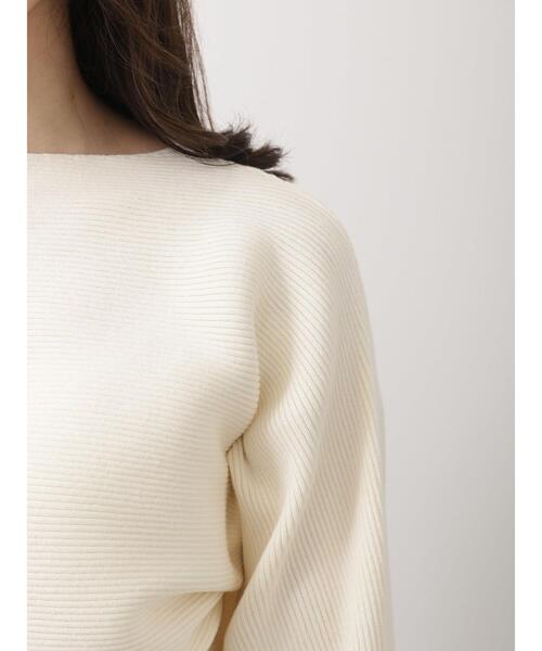 Te chichi TERRASSE（テチチテラス）の「横リブドルマンニット（ニット/セーター・レディース・イエロー/ブルー/オフホワイト/グレー・ﾌﾘ-）」の16枚目の写真