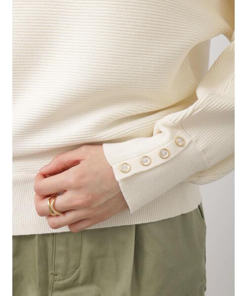 Te chichi TERRASSE（テチチテラス）の「横リブドルマンニット（ニット/セーター・レディース・イエロー/ブルー/オフホワイト/グレー・ﾌﾘ-）」の18枚目の写真