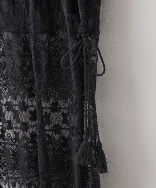 CIAOPANIC（チャオパニック）の「フード付きレースノースリーブワンピース（ワンピース・レディース・ブラック/オフホワイト・FREE）」の15枚目の写真