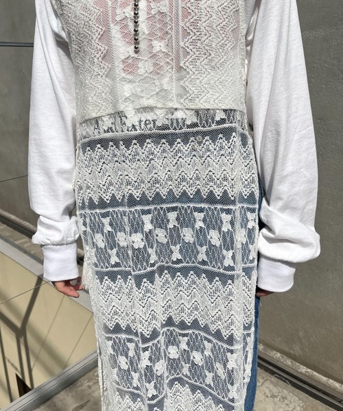 CIAOPANIC（チャオパニック）の「フード付きレースノースリーブワンピース（ワンピース・レディース・ブラック/オフホワイト・FREE）」の10枚目の写真