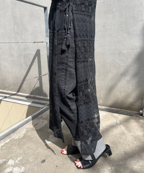 CIAOPANIC（チャオパニック）の「フード付きレースノースリーブワンピース（ワンピース・レディース・ブラック/オフホワイト・FREE）」の13枚目の写真