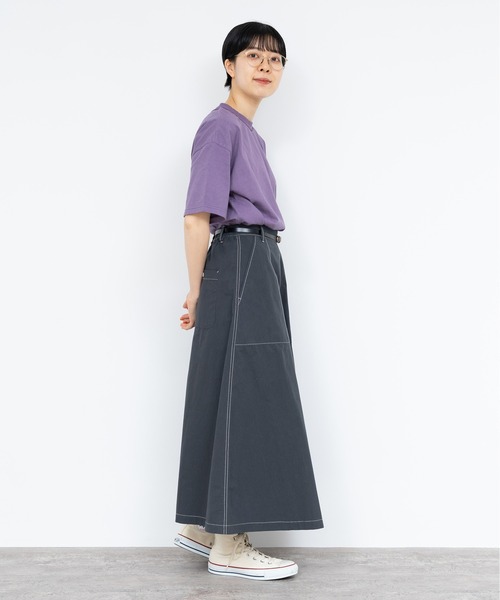 PAR ICI（パーリッシィ）の「40ダンプグランジウォッシュ フレアスカート(セットアップ対応)（スカート・レディース・チャコールグレー/ベージュ/ネイビー・FREE）」の20枚目の写真
