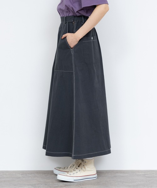 PAR ICI（パーリッシィ）の「40ダンプグランジウォッシュ フレアスカート(セットアップ対応)（スカート・レディース・チャコールグレー/ベージュ/ネイビー・FREE）」の22枚目の写真