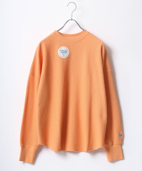 DISCUS ATHLETIC(ディスカス アスレチック)の「DISCUS ATHLETIC(ディスカスアスレチック)ワッフル ラウンドヘムロンT レディース/長袖(Tシャツ/カットソー・レディース・グリーン/オレンジ/ベージュ/ブラック/アッシュグレー/オフホワイト・M)」の17枚目の写真