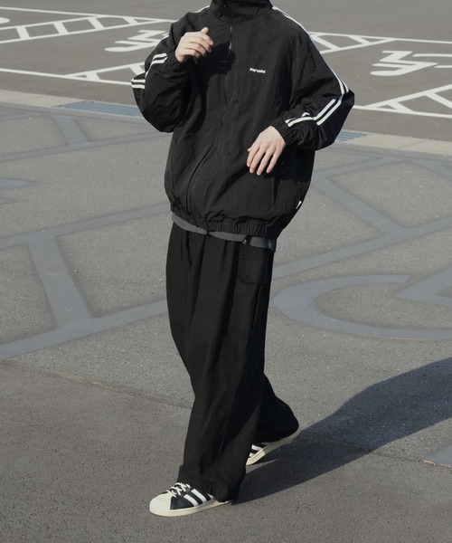 ペルーシュ ナイロンジャケット・パンツ セットアップ セール】ナイロントラックジャケット(セットアップ着用可)（ブルゾン